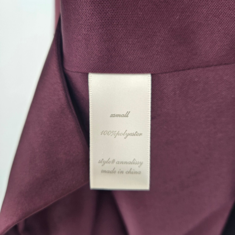 NWT Altar'd State Strapless Mini Dress Burgundy Purple Satin XS - Picture 5 of 11